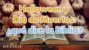 Bible centered in front of pumpkins.